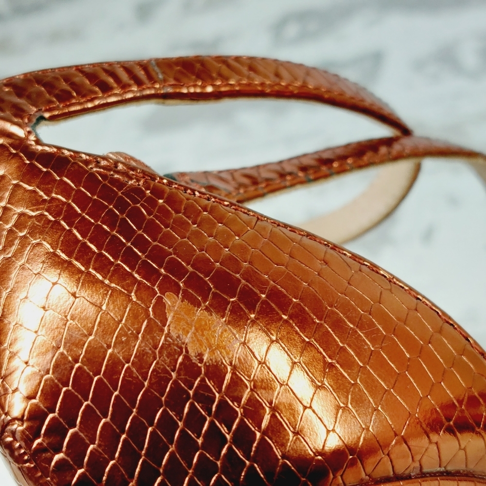 New 27 Edit Abilyn Naturalizer Brown Leather Ankle Strap Pointed Toe Pump B494 - Picture 13 of 15